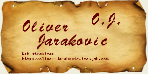 Oliver Jaraković vizit kartica